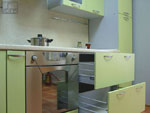 Проект на кухня в зелено цвят 235-2616